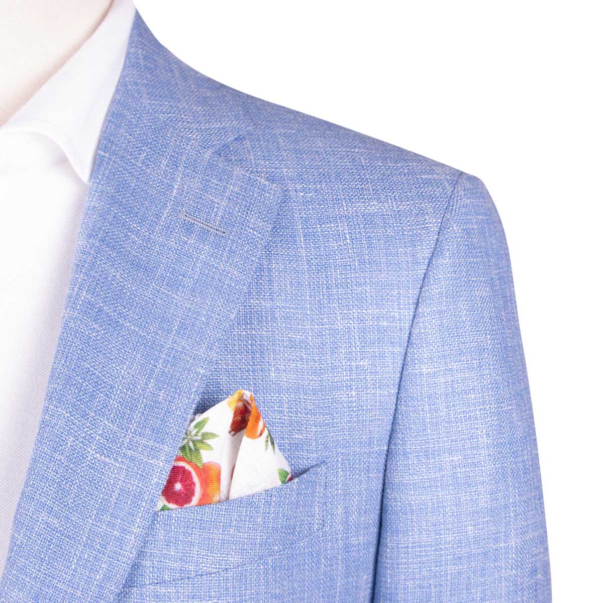 Light Blue Wool Silk and Linen Jacket