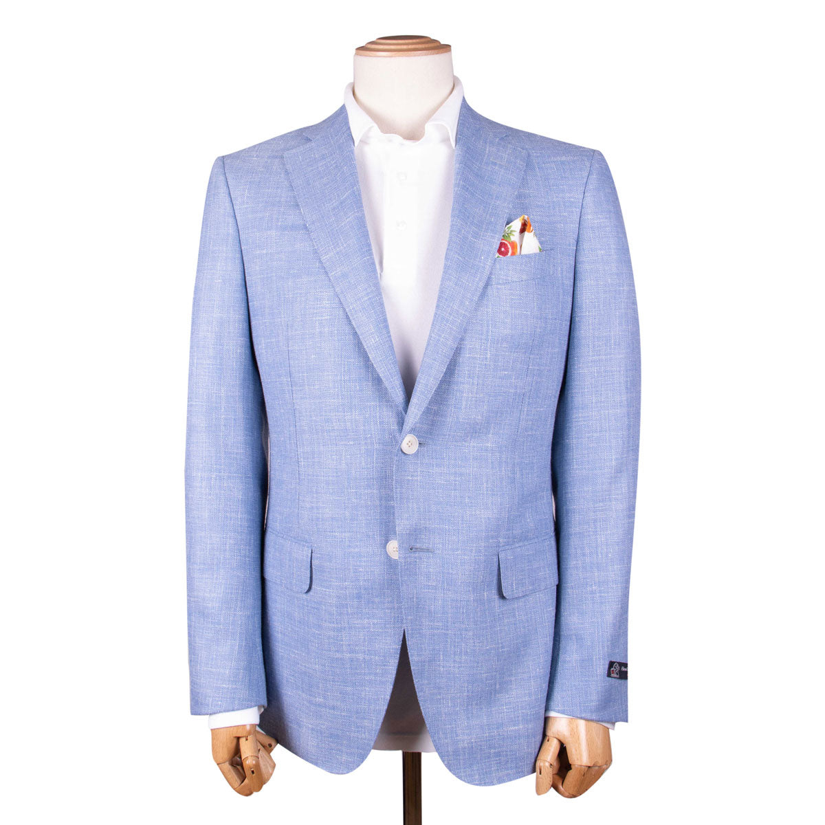 Light Blue Wool Silk and Linen Jacket