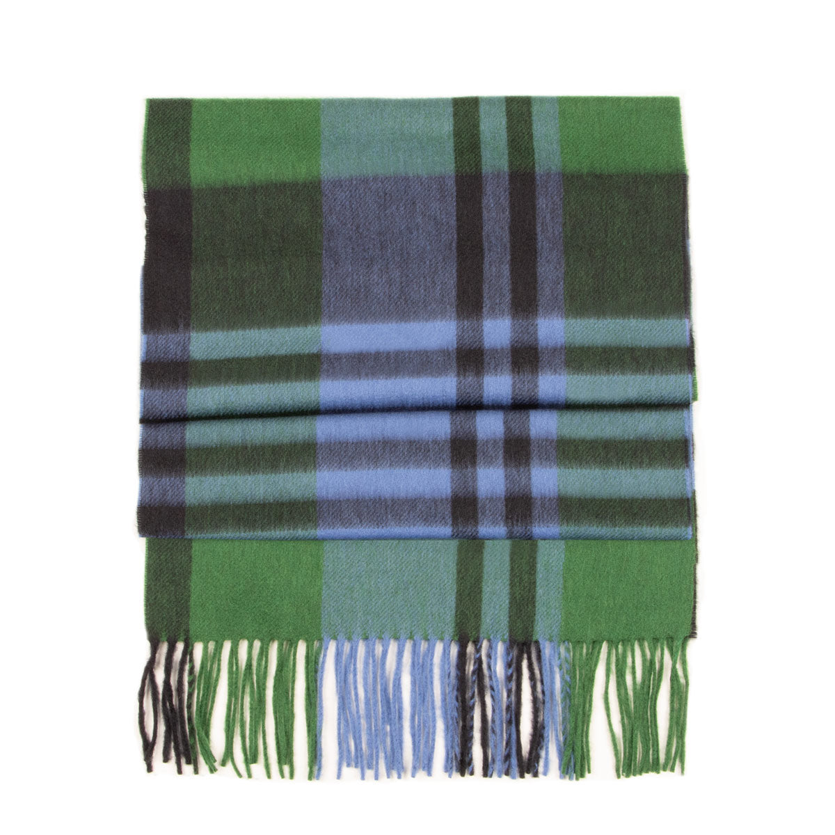 Vintage English Green Plaid Pattern Cashmere online Scarf