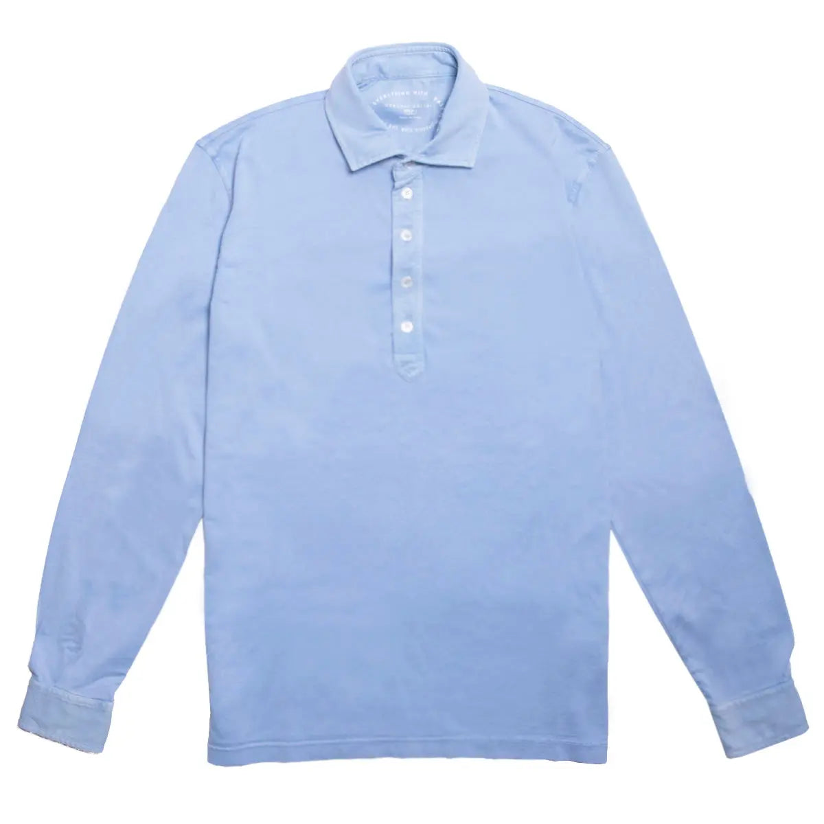 Light Blue 100 Cotton Jersey Polo Shirt Robert Old Co