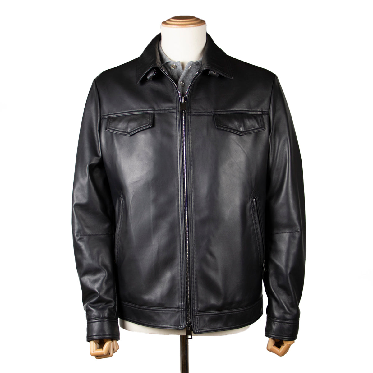 Moda italy bellagio leather outlet jacket