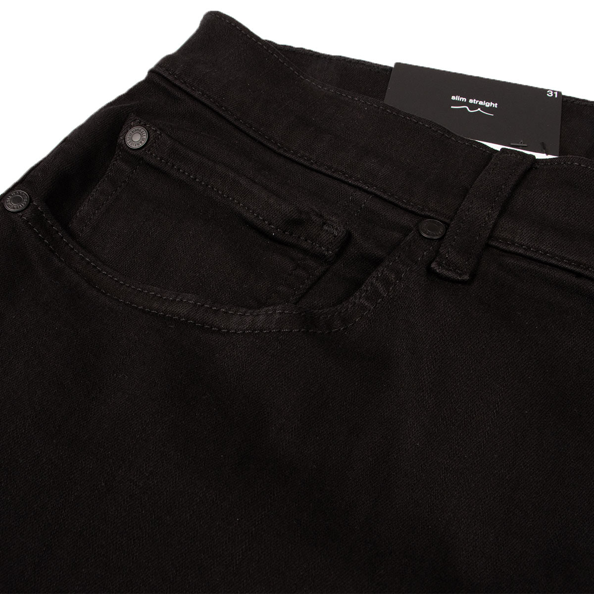 Black Slimmy Slim Straight Jeans JEANS 7 For All Mankind