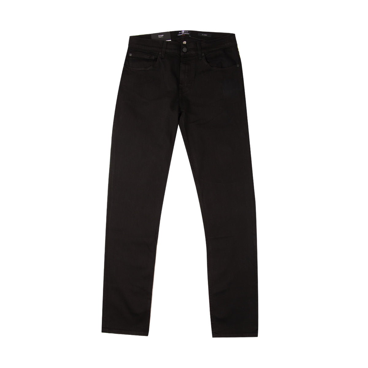 Black Slimmy Slim Straight Jeans JEANS 7 For All Mankind