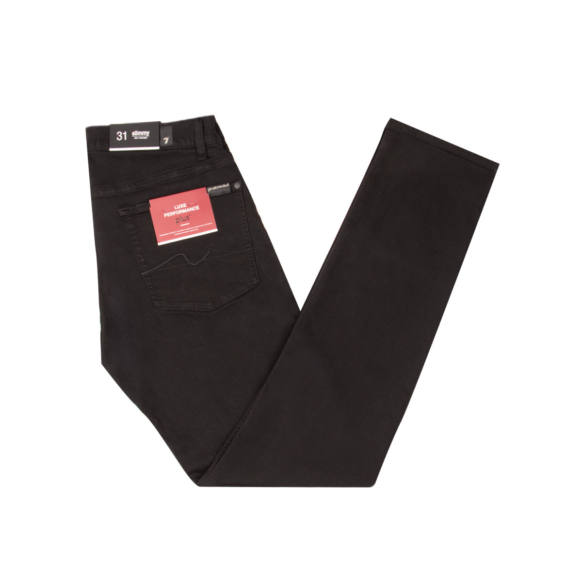 Black Slimmy Slim Straight Jeans JEANS 7 For All Mankind