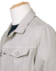 Beige 100% Cotton Twill Denim Jacket BLOUSONS Richard J Brown