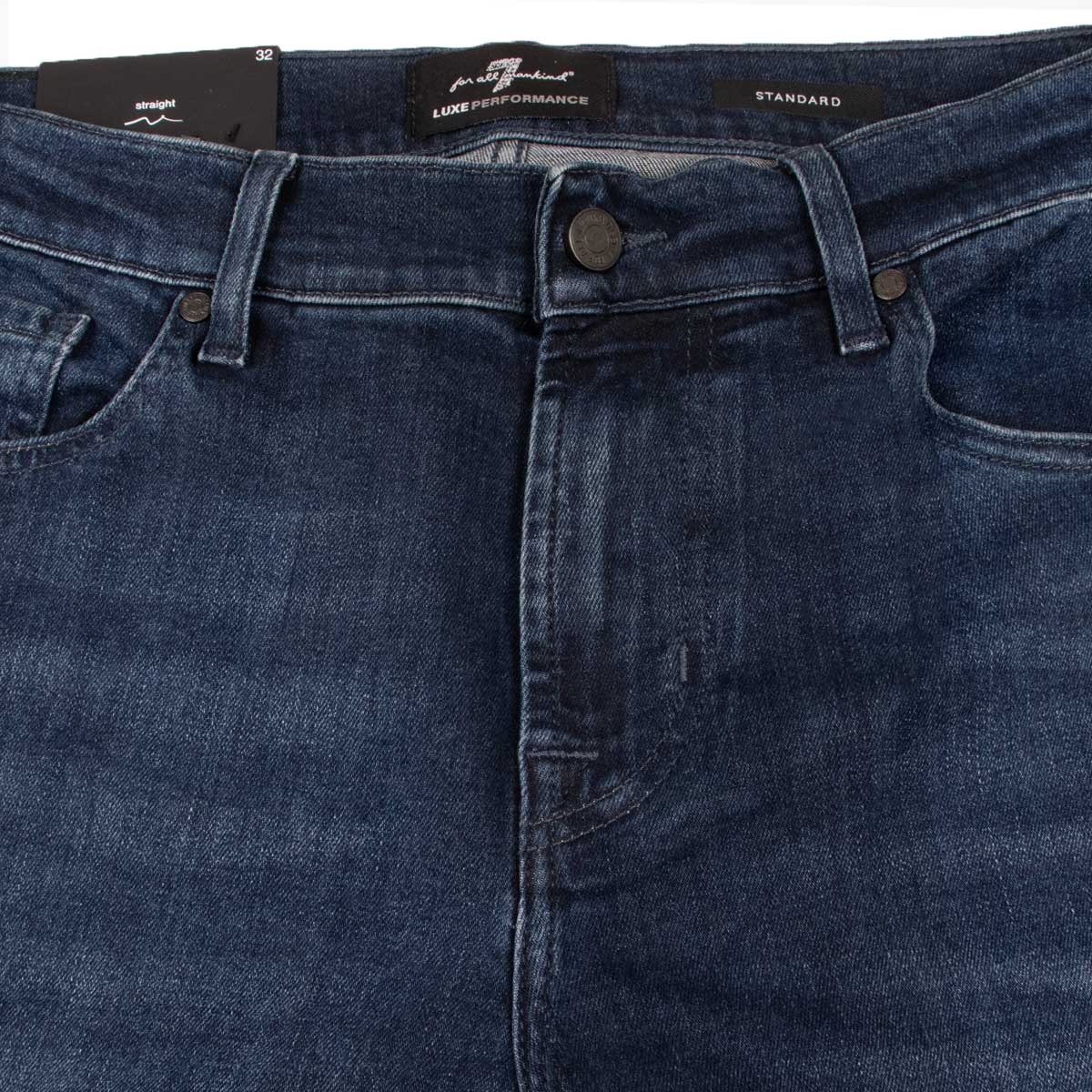 Dark Blue Standard Straight Luxe Performance Jeans JEANS 7 For All Mankind