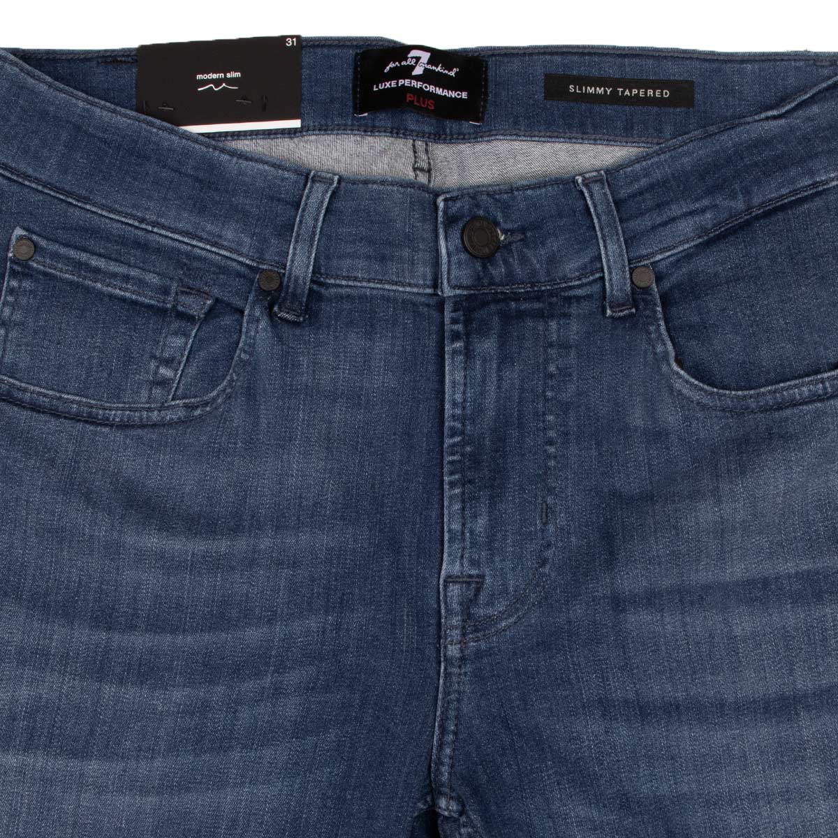 Mid Blue Slimmy Tapered Luxe Performance Plus Jeans JEANS 7 For All Mankind