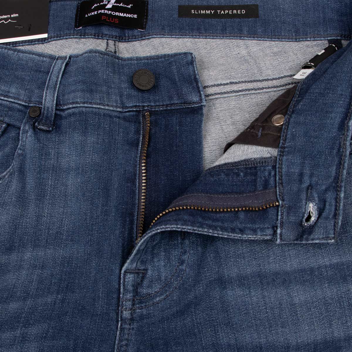 Mid Blue Slimmy Tapered Luxe Performance Plus Jeans JEANS 7 For All Mankind