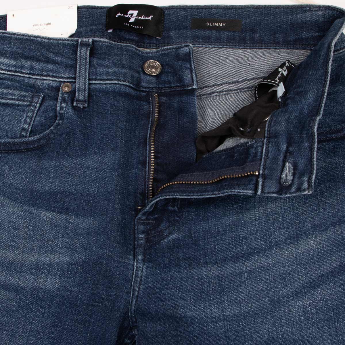 Dark Blue Slimmy Stretch Tek Rebus Jeans JEANS 7 For All Mankind