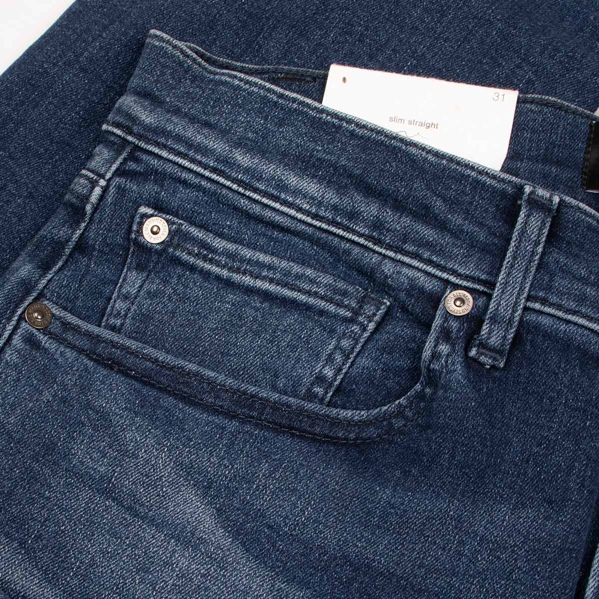 Dark Blue Slimmy Stretch Tek Rebus Jeans JEANS 7 For All Mankind