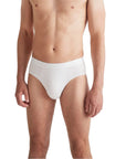 White Alex Micro Modal Stretch Brief UNDERWEAR Derek Rose