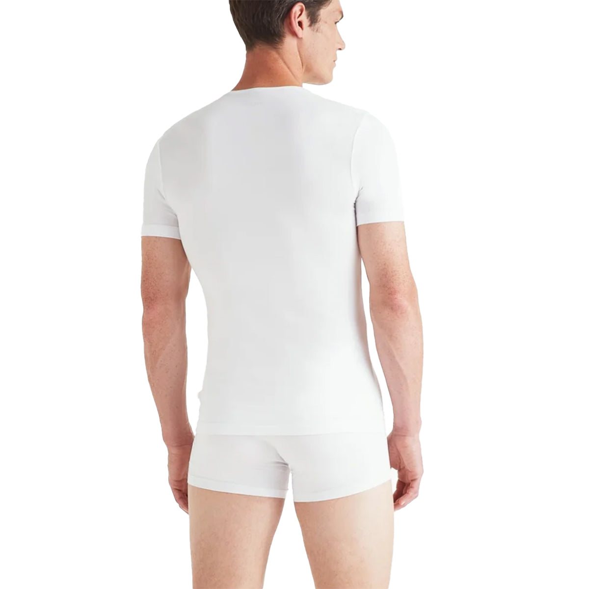 White Alex Micro Modal Stretch V-Neck T-Shirt UNDERWEAR Derek Rose