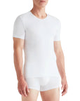 White Alex Micro Modal Stretch V-Neck T-Shirt UNDERWEAR Derek Rose