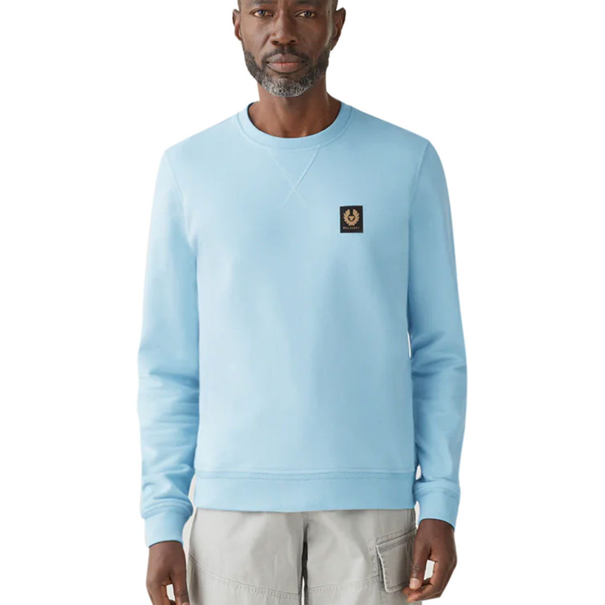 Skyline Blue Cotton Sweater  Belstaff   
