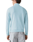 Skyline Blue Cotton Fleece Zip Sweater SWEATS Belstaff