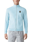 Skyline Blue Cotton Fleece Zip Sweater SWEATS Belstaff