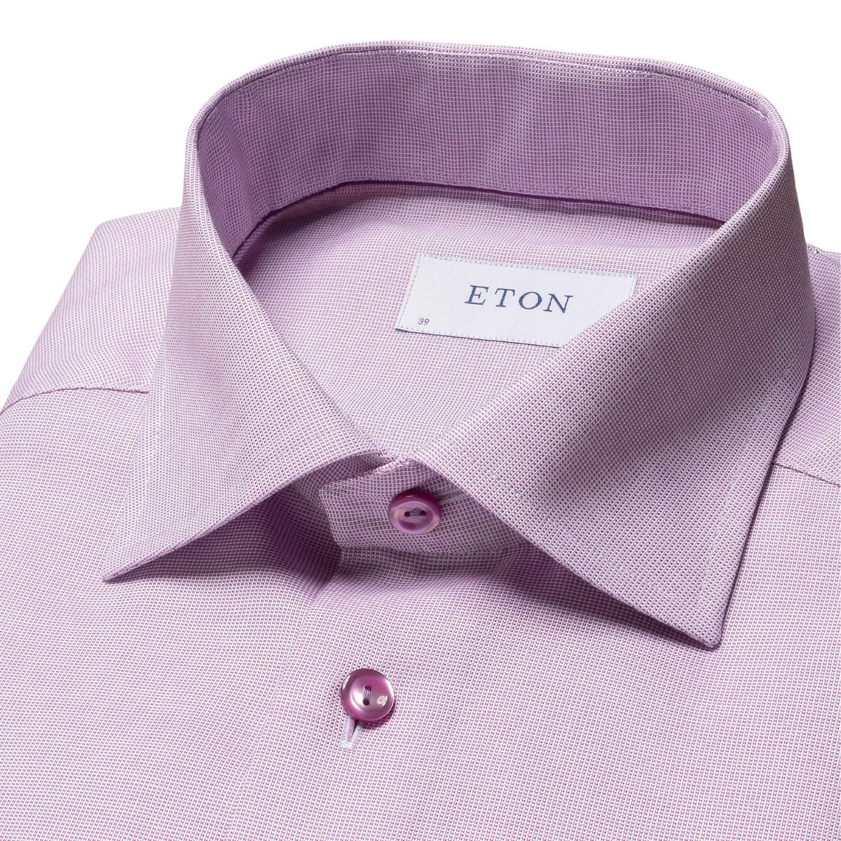 Raspberry Red Twill Contemporary Fit Shirt  Eton   