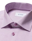 Raspberry Red Twill Contemporary Fit Shirt  Eton   