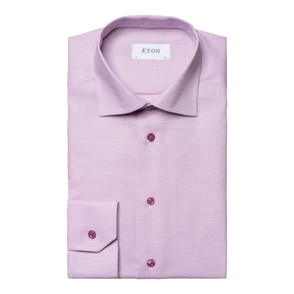 Raspberry Red Twill Contemporary Fit Shirt  Eton   