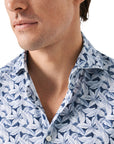 Palm Print Cotton Four-Way Stretch Shirt L/S SHIRTS Eton