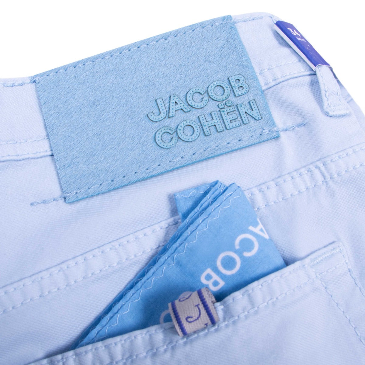 Light Blue Lou Five Pocket Shorts  Jacob Cohen   