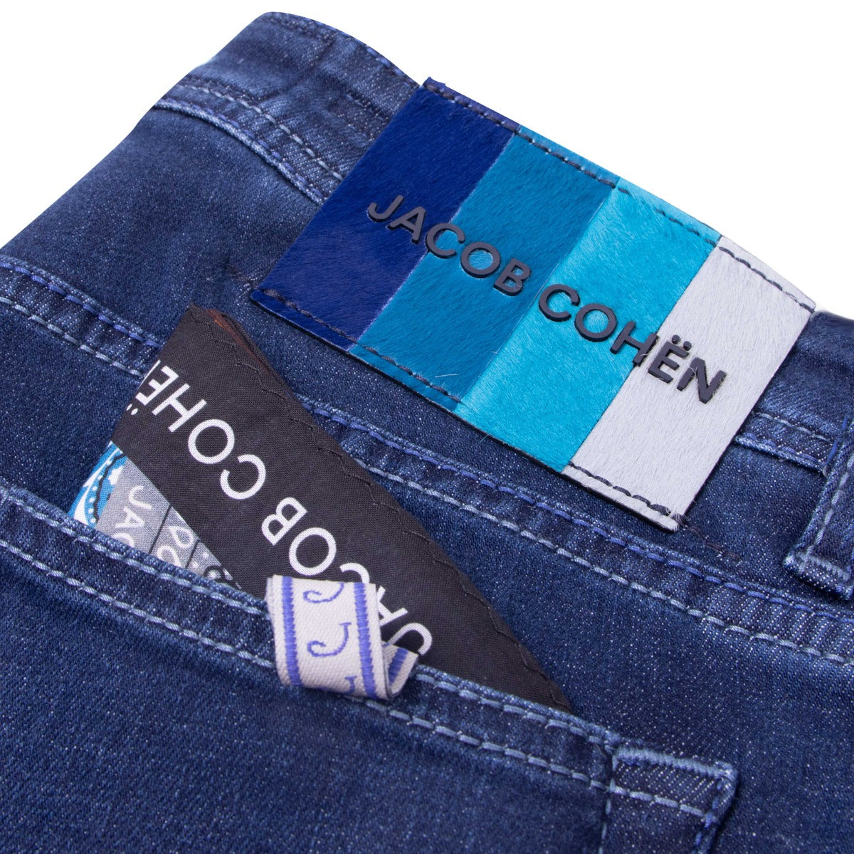 Mid Blue 'Nick' Stretch Slim Fit Jeans  Jacob Cohen   