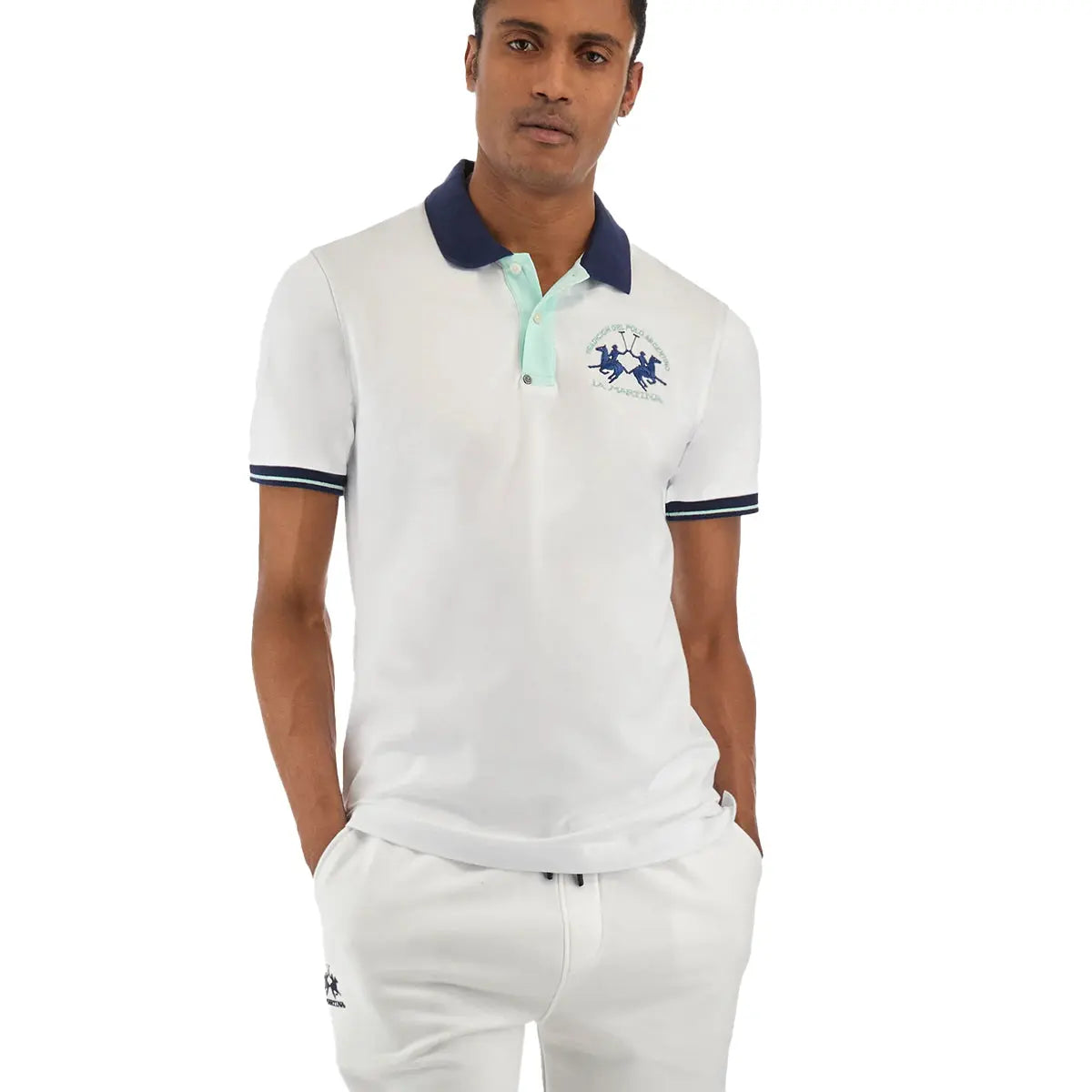 Optic White Regular-fit Cotton Stretch Polo shirt S/S POLOS La Martina   