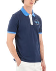 Navy Regular-fit Cotton Stretch Polo shirt S/S POLOS La Martina   