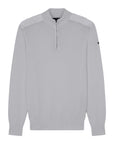 Grey Cotton Quarter Zip Neck Jumper Zip Neck Paul & Shark   