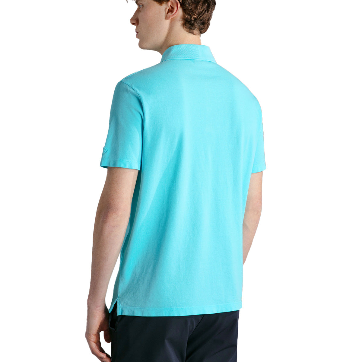 Washed Turquoise Cotton Piqué Polo Shirt S/S POLOS Paul & Shark   