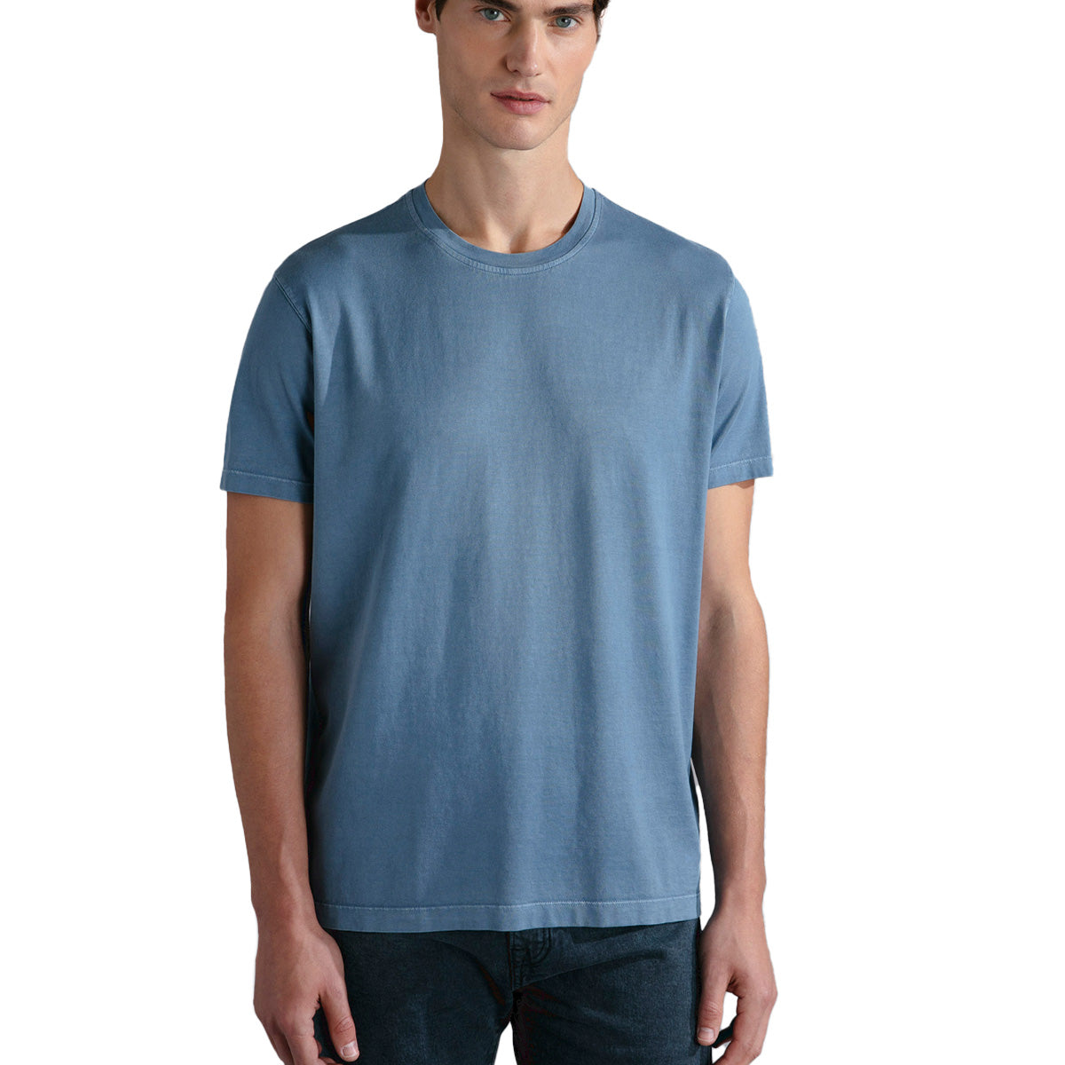 Denim Blue Cotton Jersey T-Shirt TEE SHIRTS Paul & Shark   