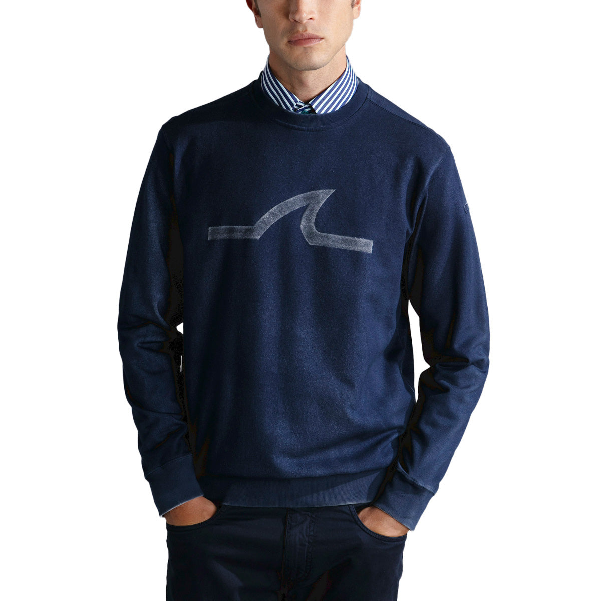 Navy Cotton Signature Sweatshirt SWEATS Paul &amp; Shark   