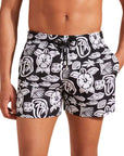 Black 'Tahiti Turtles' Moorise Swim Trunks  Vilebrequin   