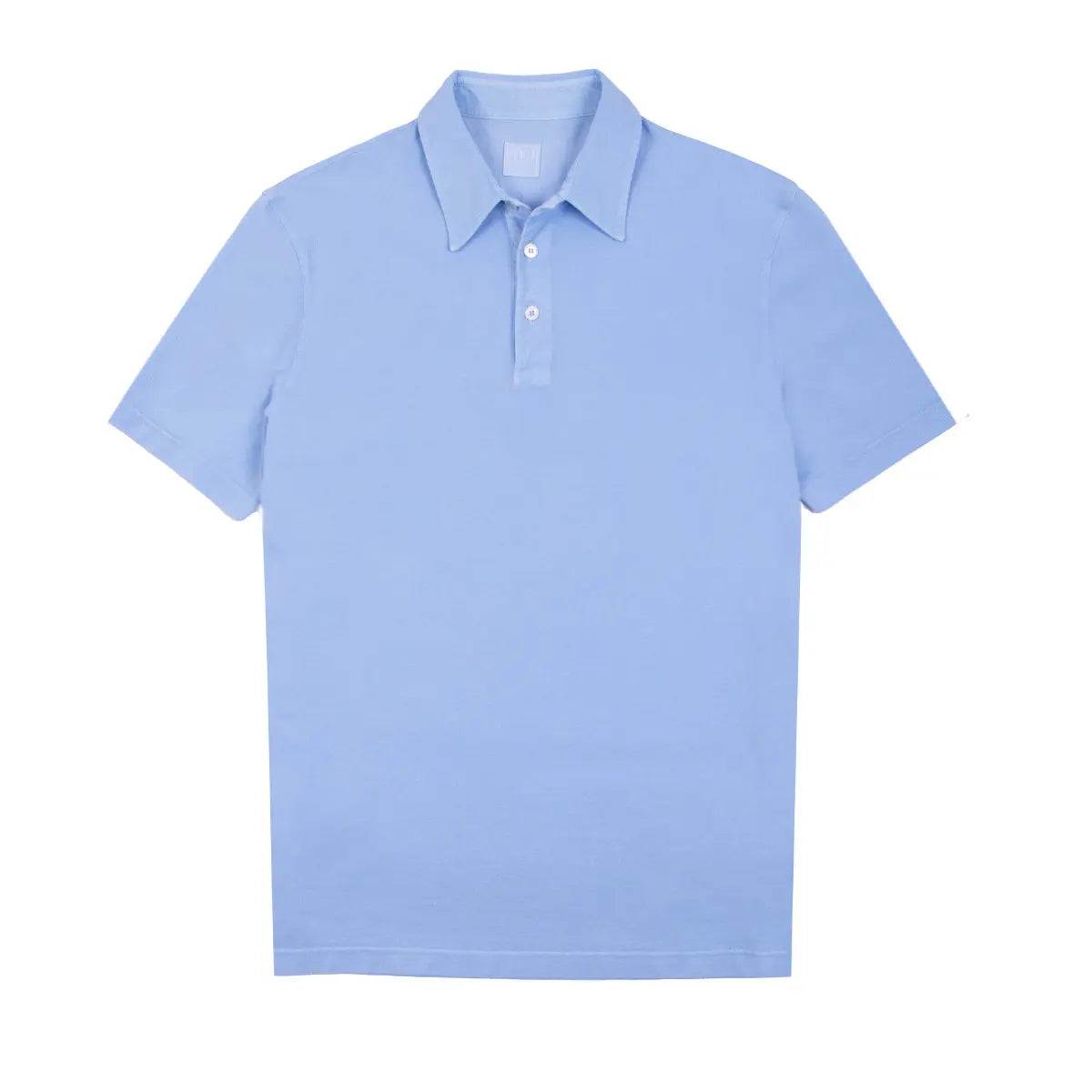 Cotton Piqué Polo Shirt Light Blue S/S POLOS FEDELI   