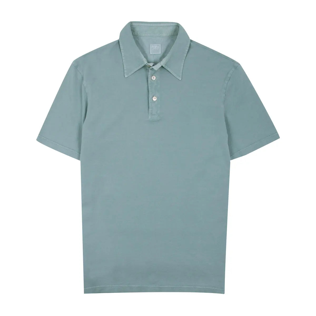 Cotton Piqué Polo Shirt Green S/S POLOS FEDELI   