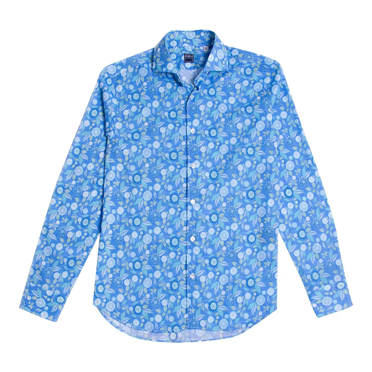 Flower Print Cotton Long Sleeve Shirt L/S SHIRTS FEDELI   