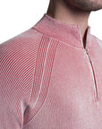 Pink ‘Fedro’ Knit Zip Neck Sweater Zip Neck Moorer   