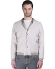 Ivory 'Darren' Lightweight Bomber Jacket  Moorer   