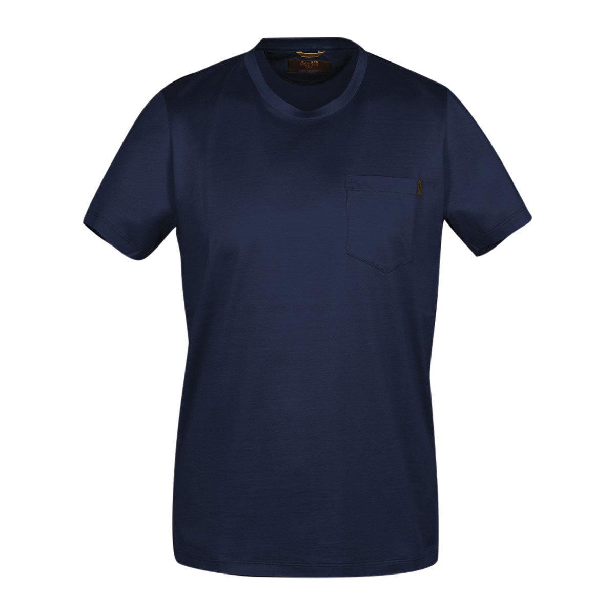 Navy ‘Bruzio’ Crew Neck Pure Cotton T-shirt Short Sleeve Moorer   