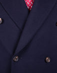 Navy Wool & Cashmere Double-Breasted Jacket