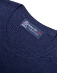 Navy Chevron Knit Short Sleeve T-shirt  Robert Old   