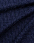 Navy Chevron Knit Short Sleeve T-shirt  Robert Old   