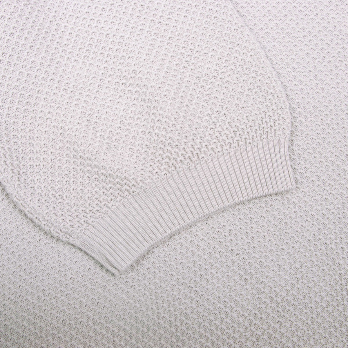 Light Grey 100% Cotton Knit Polo Shirt  Gran Sasso   