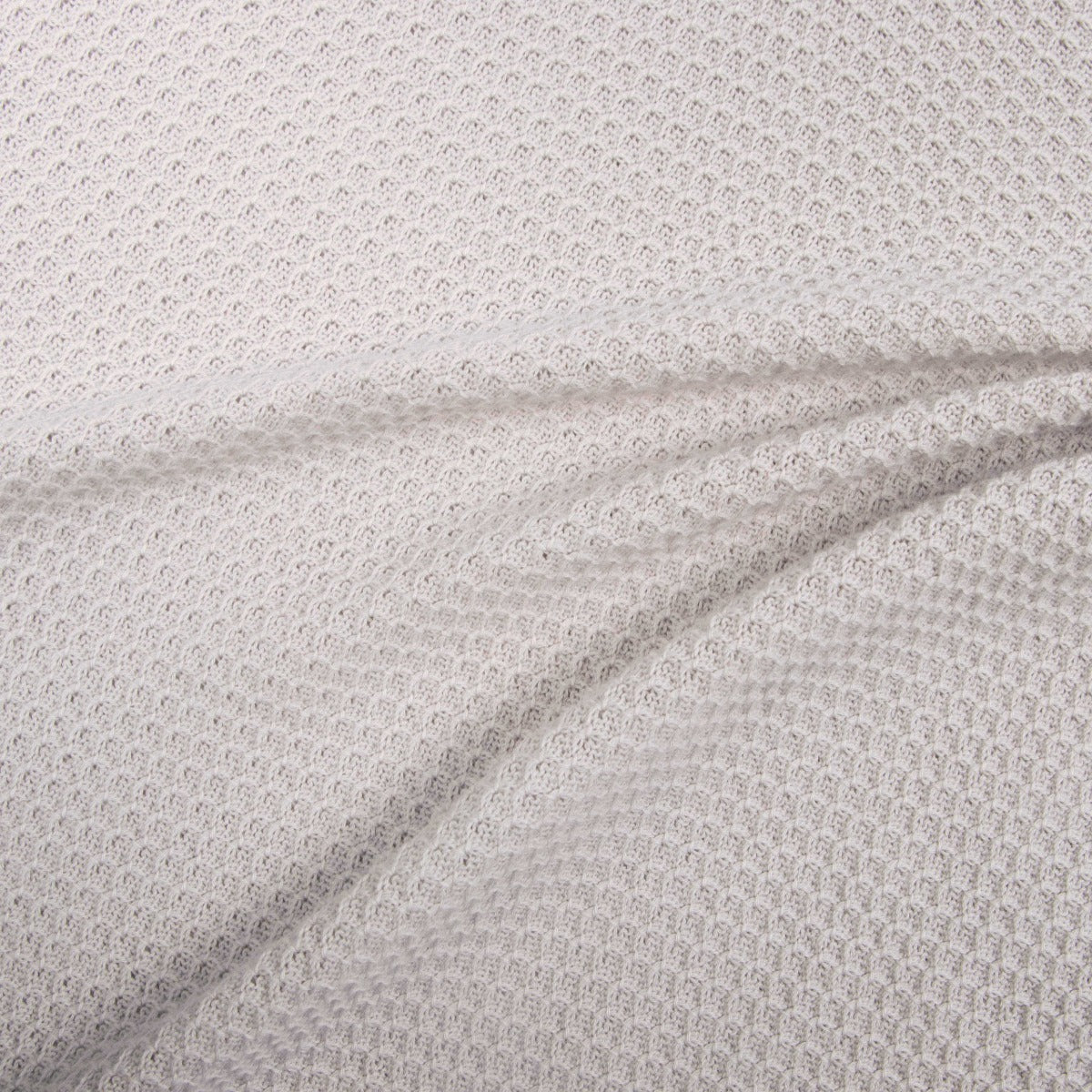 Light Grey 100% Cotton Knit Polo Shirt  Robert Old   