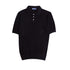 Black 100% Cotton Knit Short Sleeve Polo Shirt S/S POLOS Robert Old   