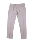 Beige Linen Regular Fit Trousers  Robert Old   