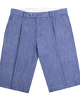 Chambray Denim Cotton Chino Shorts SHORTS Robert Old   