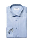 Light Blue Striped Contrast Trim Slim Fit Shirt L/S SHIRTS Eton