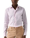 Pink Fine Striped Signature Twill Slim Fit Shirt  Eton   