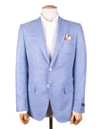 Light Blue Wool, Silk and Linen Jacket JACKETS Robert Old   